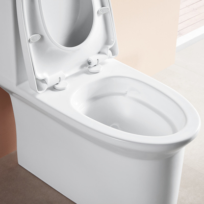 ISO9001 One Piece Toilets Siphon Flush Chair Height Elongated Toilet With Seat Soft Closed