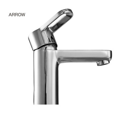 ARROW Chrome Plated Single Handle Basin Mixer Faucet with Ceramic Valve Core for Bathroom Sink