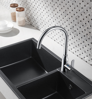 388mm 220.4mm Hot And Cold Water Kitchen Faucet Polished Finish