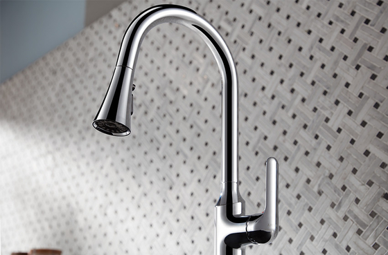 450.3mm 275.5mm Kitchen Mixer Faucet With Sprayhead Swivel Spout