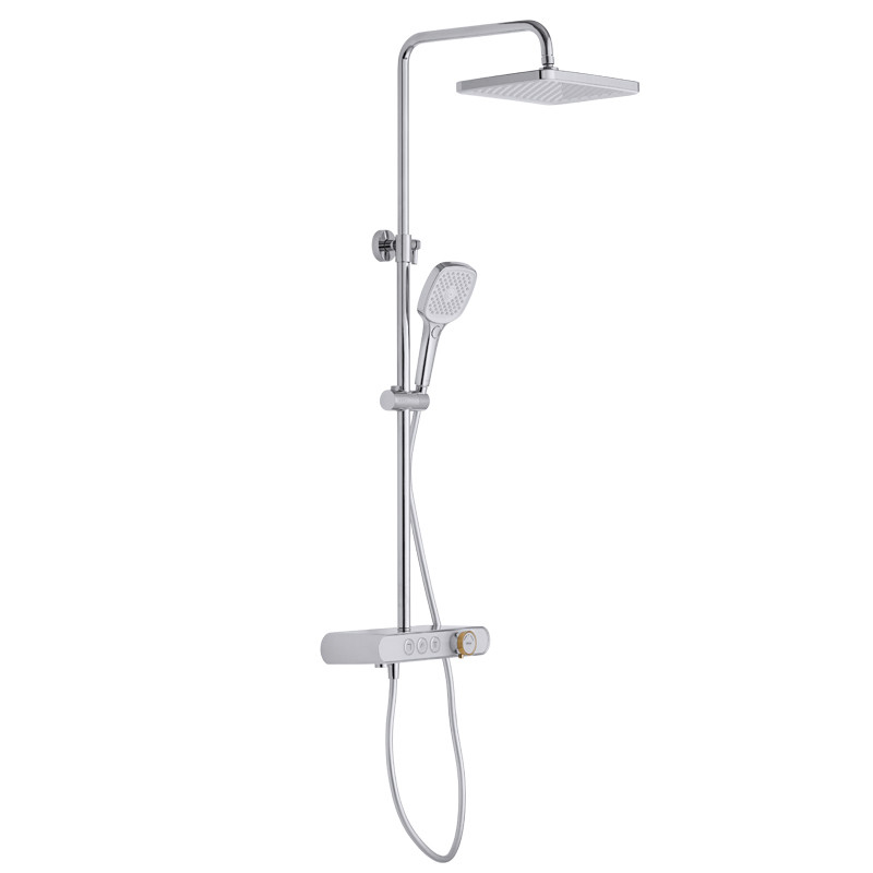 Chrome Hand Shower Mixer Set Shower Systems With Rain Shower Head 3 Functions Handheld